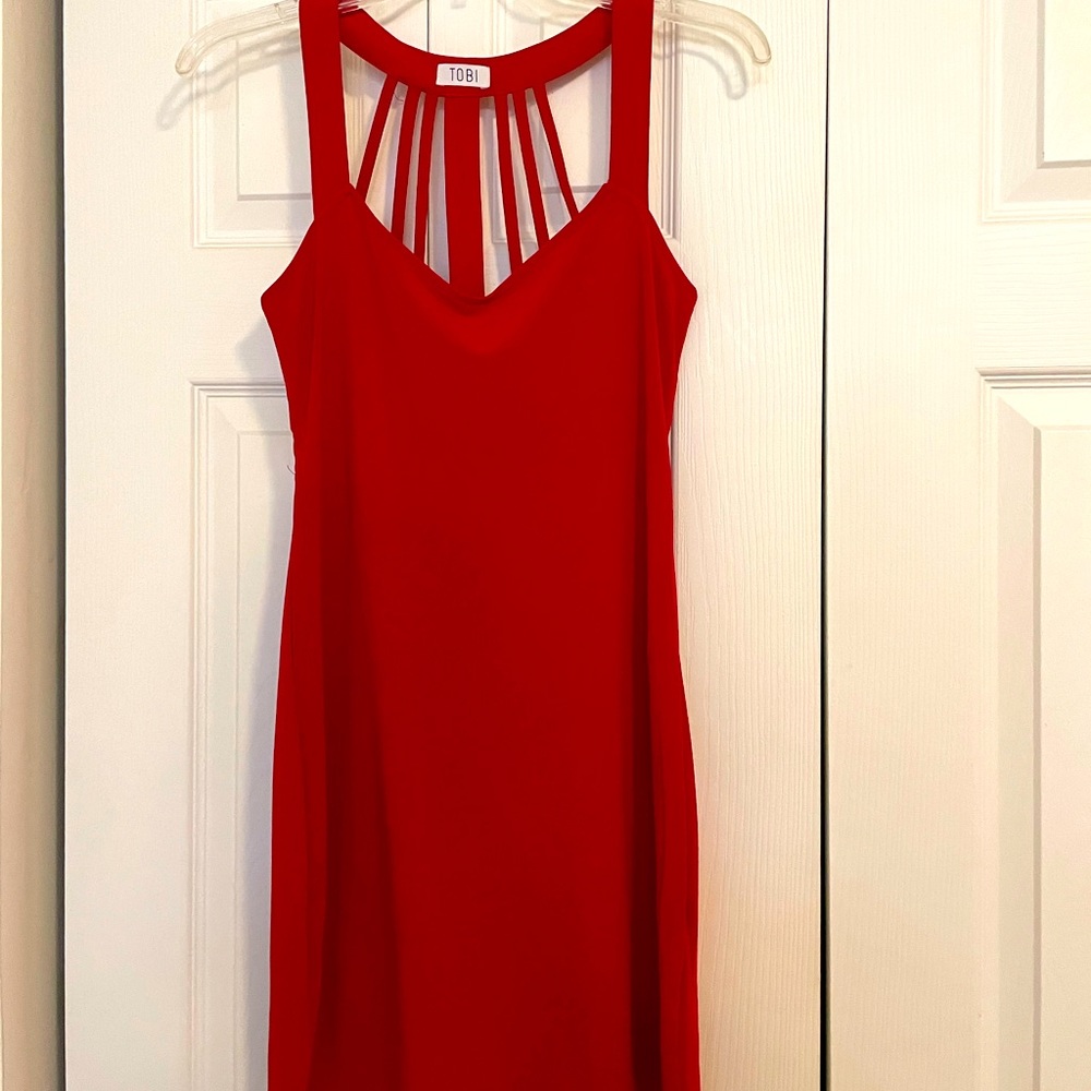 Red cocktail dress